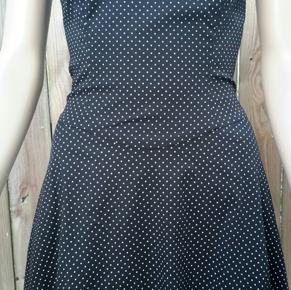 Ruby Rox Black White Polka Dots Strapless Fit Flar - Picture 9 of 12